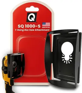 S1000-S Stainless Steel Cut Outs, Magnepull  Outlet Suare Slot  Box for Oscillating Power Multi-Tools to Cut-in Single Gang Wall Boxes Drywall Tools for  Improvement