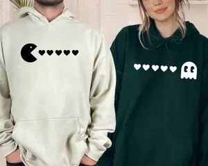 Pack-Man Couple Sweatshirt, Matching Couple Shirts, Family Matching Hoodie, Valentine's Day Gift For Her
