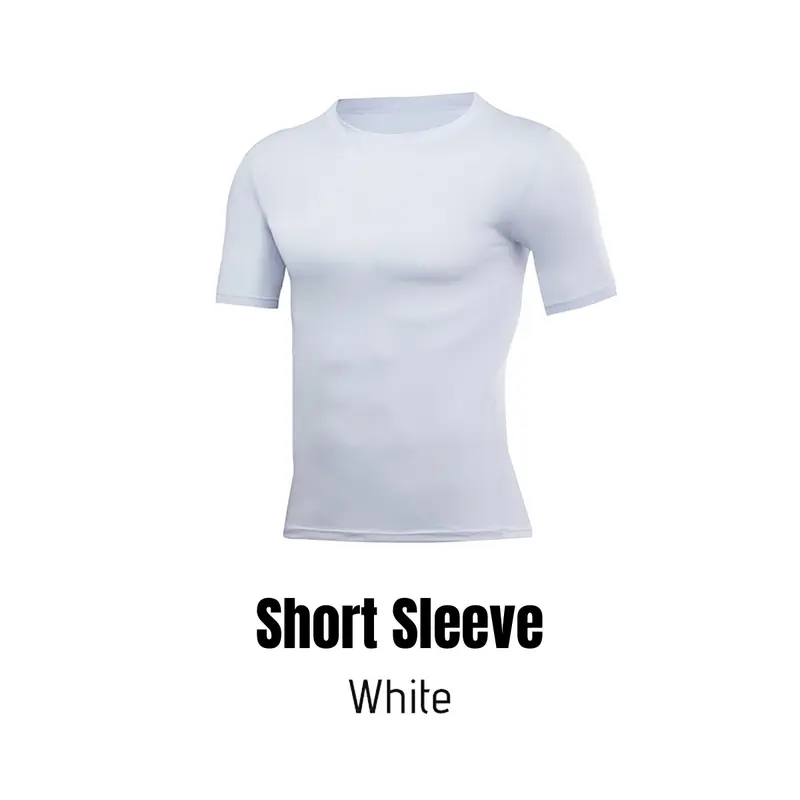 PSYCHE Men's Snug Fit Short-Sleeve Compression Sports Shirt - Sweat-Wicking, Breathable, Muscle Support Workout Clothes for Sport Training, Machine Washable