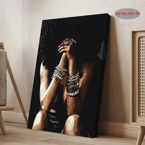 Girl Art Print Canvas Wall Decor, Modern Abstract Design, Cultural Poster, Bedroom Living Room Bathroom Kitchen Decoration, Holiday Gift