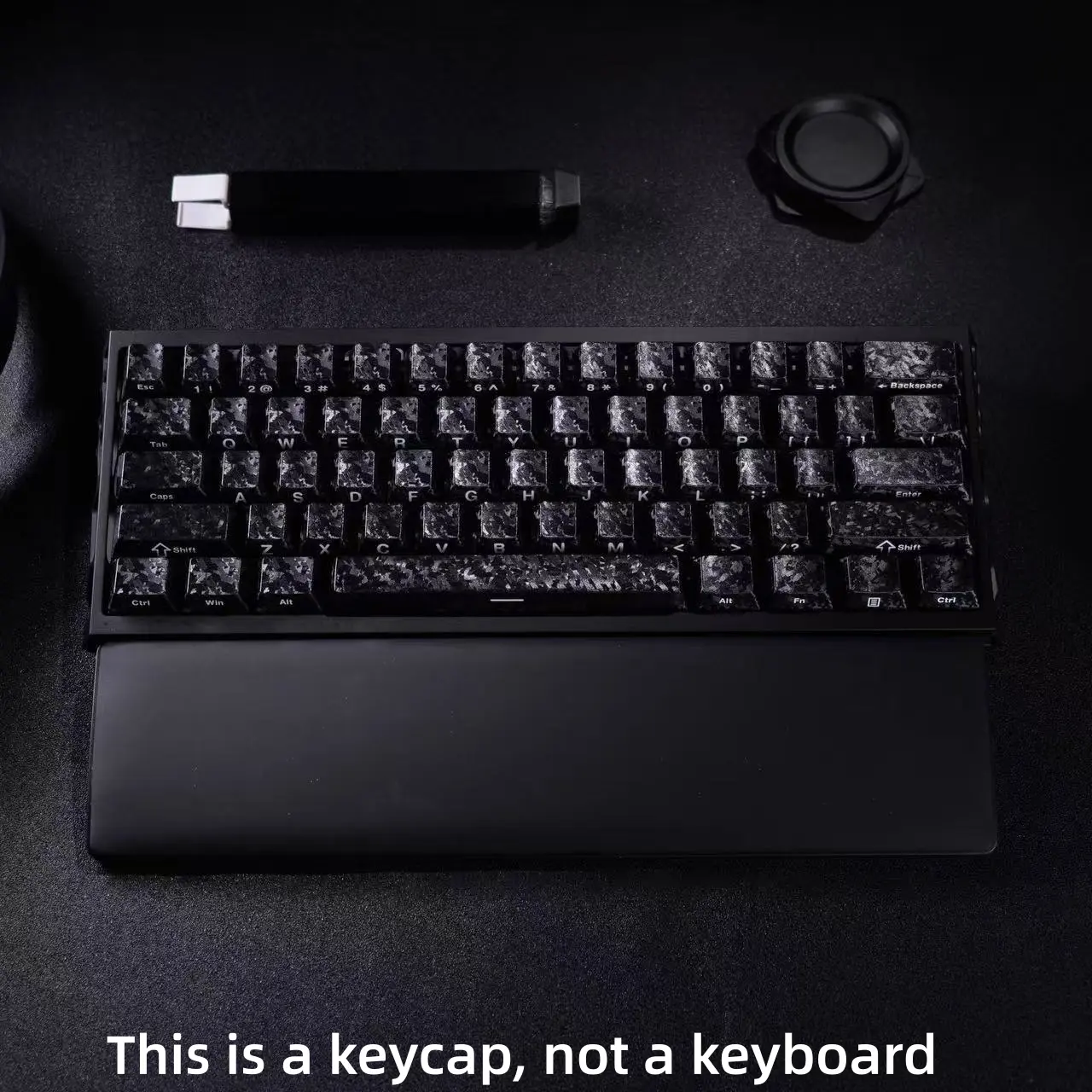 Carbon Fiber Side Engraved Keycaps Durable Gaming 119 Keys Wooring Bee Magnetic Axis Compatible Mechanical Keyboard Universal Fit