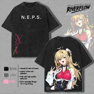 Cissia zzz Zenless Zone Zero Washed Tshirt, ZZZ game Oversize 2 Sided Cotton unisex graphic Tshirt, game movie Tops graphic tee, best gift for him acid wash cotton t-shirt streetwear heavy cotton top