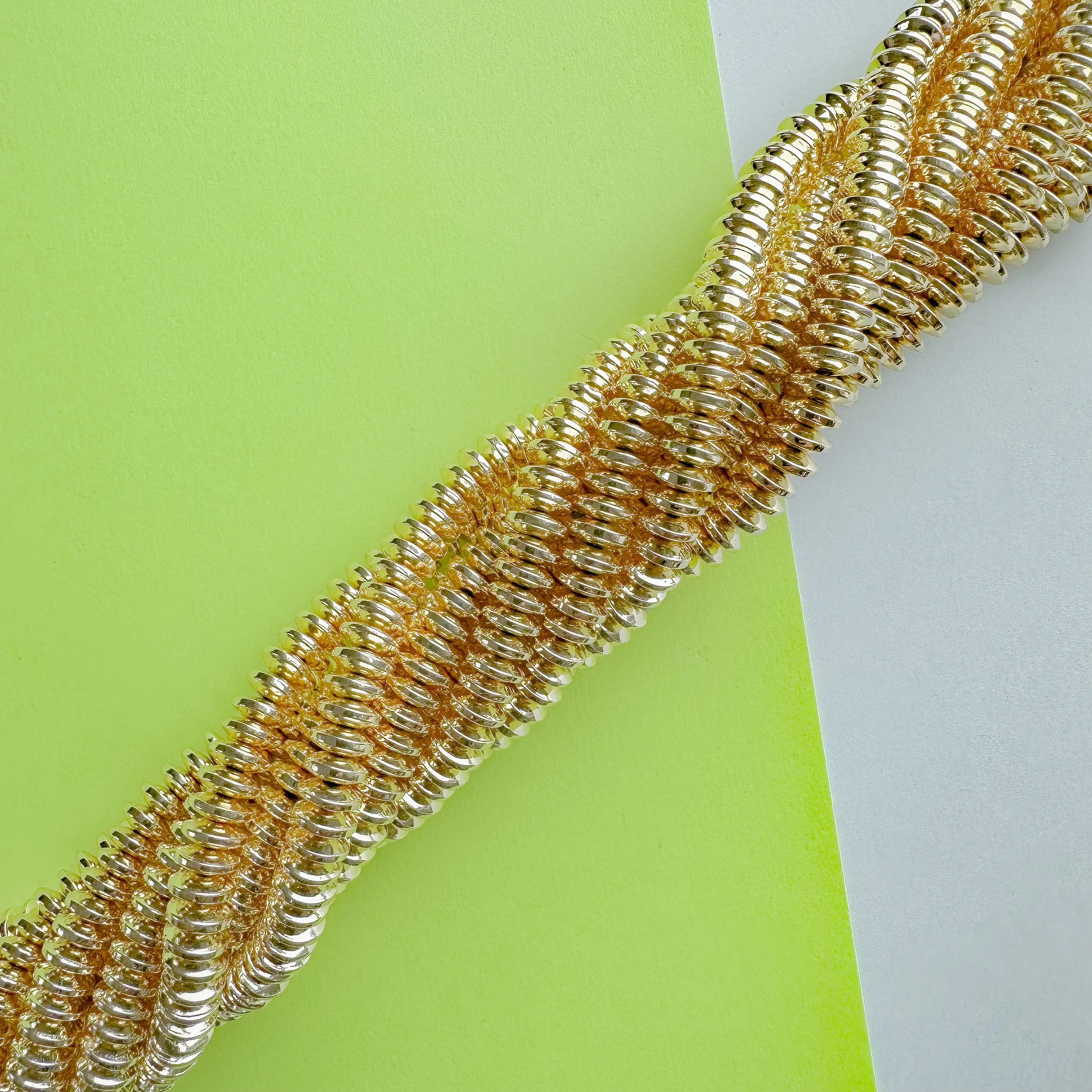8mm Gold Hematite Rondelle Strand