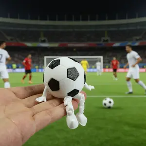 Creative Football Pose Figurine, Large Size 3.3 Inch, Office Desk Decor, Home Living Room Decoration, Car Interior Ornament