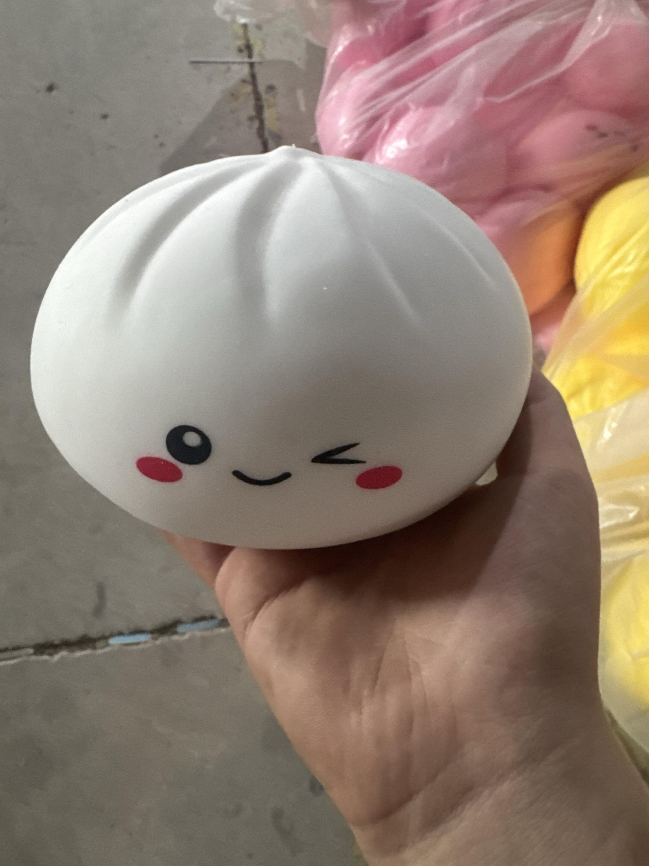 6 Inch Giant Glitter Dumpling Squishy Toy Sensory Fidget Toy for Stress Relief Large Rainbow Squishies for Adults Kids