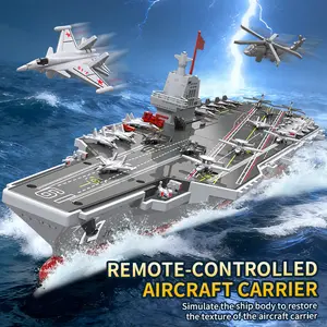 Outdoor Pool Remote Control Boat, 2.4g RC Aircraft Carrier Toy Model, Multi-Speed Adjustment, 30-Minute Play Time, Boy/grownup Birthday Gift