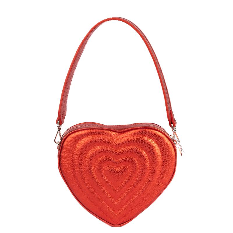 Bolso Olguita | Rojo Metalizado Cherry