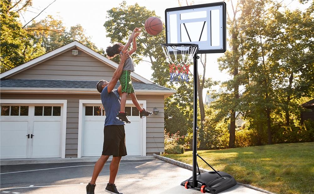 Yaheetech Basketball Hoop, 7.2-9.2FT Adjustable Height, Portable Basketball Goal with Wheels 32" Backboard for Youth Outdoor Indoor Yaheetech Basketball Hoop, 7.2-9.2FT Adjustable Height, Portable Basketball Goal with Wheels 32" Backboard for Youth Outdoor Indoor