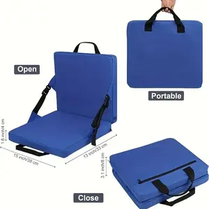 Portable Outdoor Folding Padded Chair with Thickened Padding, Suitable for Plazas And Stadiums, Featuring a Backrest And Removable Cushion. Durable Outdoor Seat Cushion Designed for Boats And Sailboats, Ideal for Camping And Concerts., Boat Seat Cushion,