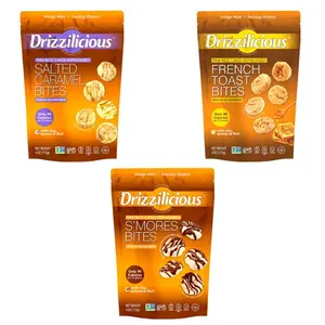 Drizzilicious Mini Rice Cakes 3 Pack – Salted Caramel, S’mores & French Toast | 4 oz Bags | Light, Crunchy, Guilt-Free Superfood Snack