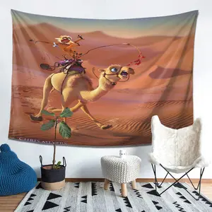 This Camel and the Monk inspired tapestry, suitable for office, soft and light skin, multifunctional bedroom and living room wall art, suitable for indoor and outdoor decoration, Christmas, Thanksgiving gifts