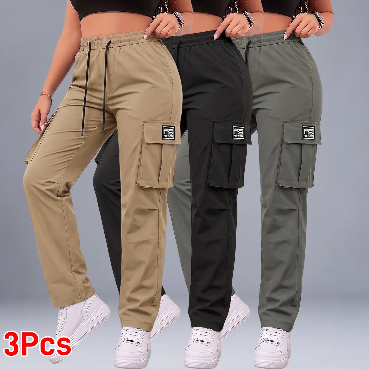 Khaki + Black + Gray