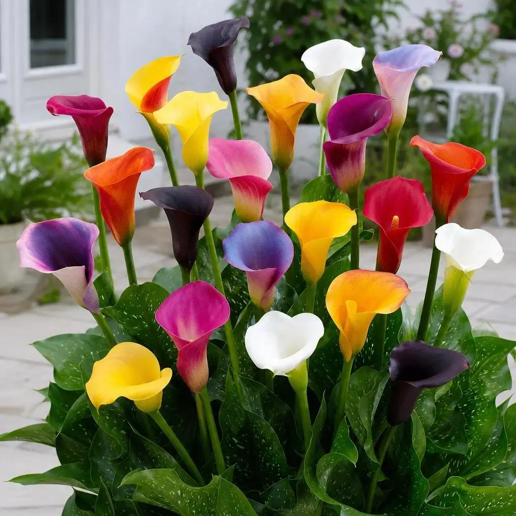Mixed-Color Rainbow Calla Lily Seeds, Perennial Garden Flower Plant Seeds for Home Improvement Garden Supplies
