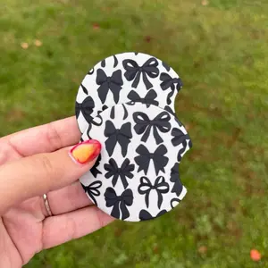 Black Bow Car Coaster Set