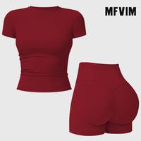 Short Sleeve Shorts - Cherry Red