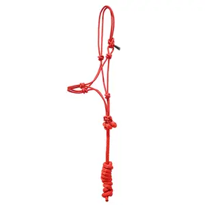 Tough 1 Mini Rope Halter with Lead Rope- Red Tough 1 Mini Rope Halter with Lead Rope- Red