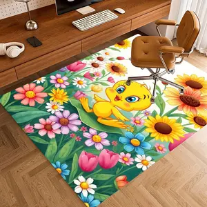 Tweety Bird14 Cartoon Print Carpet, Home, Living Room, Bedroom, Office Chair Under Rug, Gift for Family and Friends, Christmas Decorative Rug