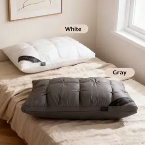 Twisted bed pillow, gentle support, breathable pillow cover, suitable for side and back sleepers.