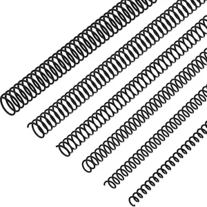 120 Pack Plastic Spiral Binding Coils Kit Multi Size Coils for Binding Binder Combs Spines(1/4 5/16 3/8 1/2 5/8 3/4 Inch,Black)