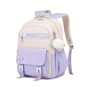 Cheap And, Large Capacity Girls Backpack, Small Fresh Contrast Color Schoolbag, Light And Wear-resistant Material, Suitable Commuting Travel Computer Bag, School Backpack