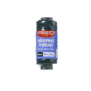 RED Weaving Thread Black 80M - High-Quality Weaving Thread for Crafting and Sewing Projects