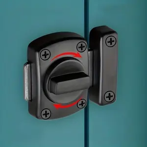 2-Pack Zinc Alloy Rotating Sliding Door Lock, No-Drill Left/right Insert Pin, Surface Mount Small Pin, Thickened Door Latch Buckle