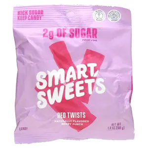 SmartSweets Red Twists, Berry Punch, 1.8 oz (50 g)