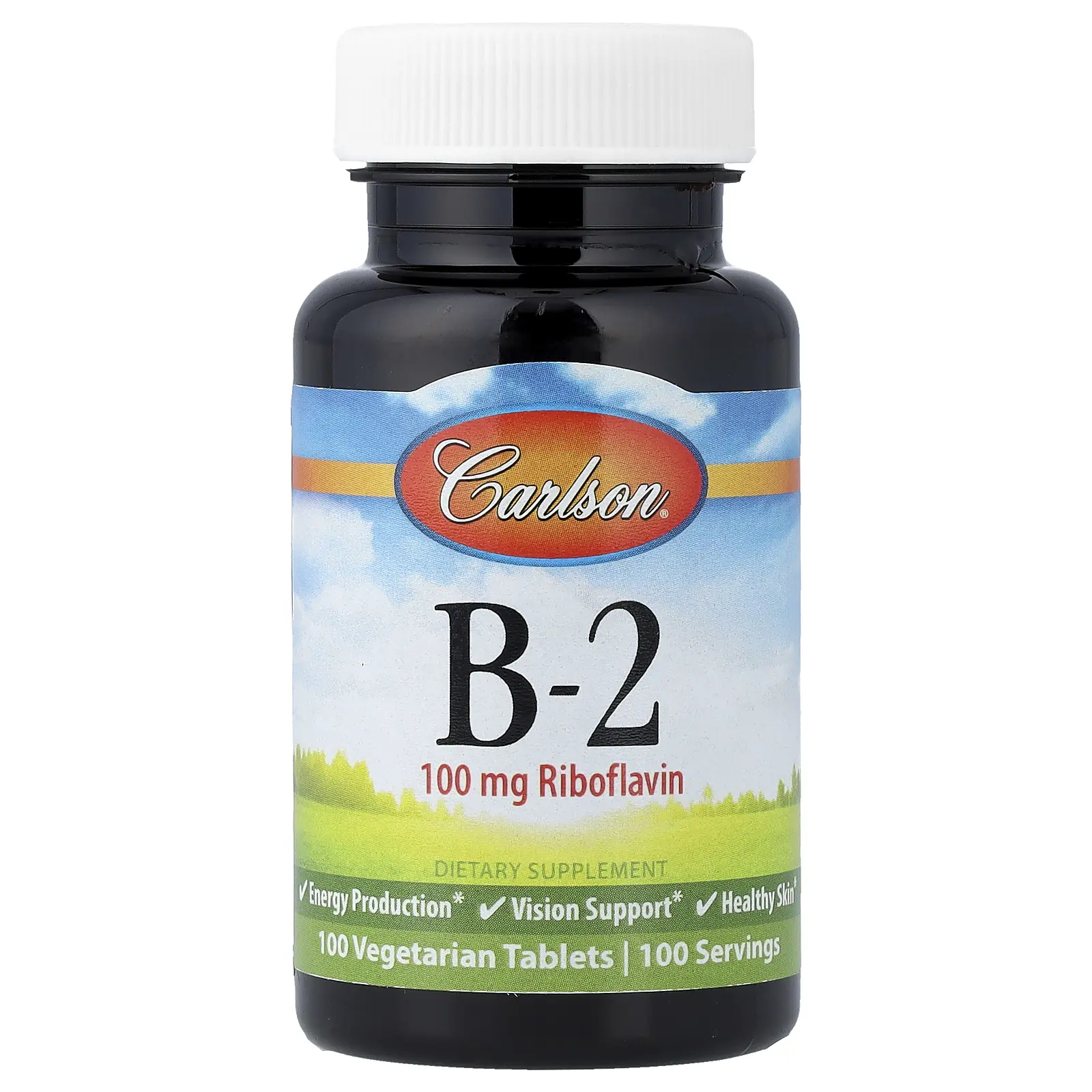 Carlson Vitamin B-2, 100 Vegetarian Tablets