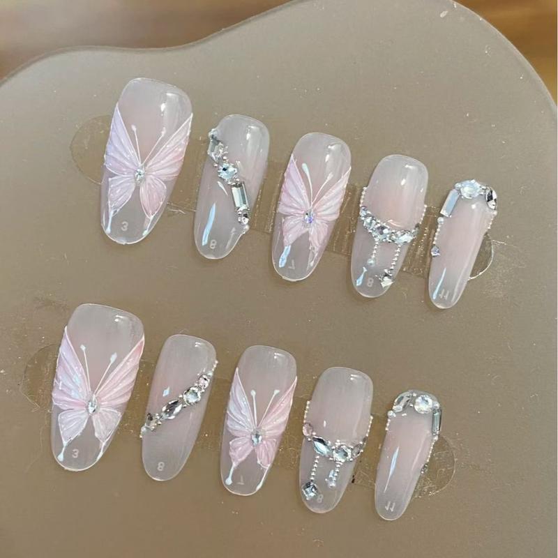 20sets handmade press-on nails selectable size and length random style--jojo