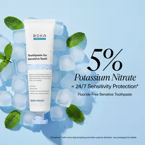 Boka Sensitive Nano Hydroxyapatite Toothpaste – Mint Cream, Fluoride-Free for Sensitive Teeth, 4oz