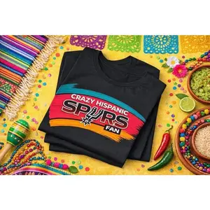 Crazy Hispanic Spurs Fan T-Shirt w/o Coyote | Basketball Pride, San Antonio