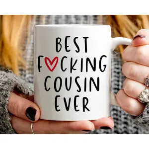 Funny Cousin Gift, B*St Cousin Ever Coffee Mug, Family Gift For Cousin, Relative Christmas Birthday Gift Ideas, Xmas Secret Santa Present, 11 15oz Ceramic tea Cup