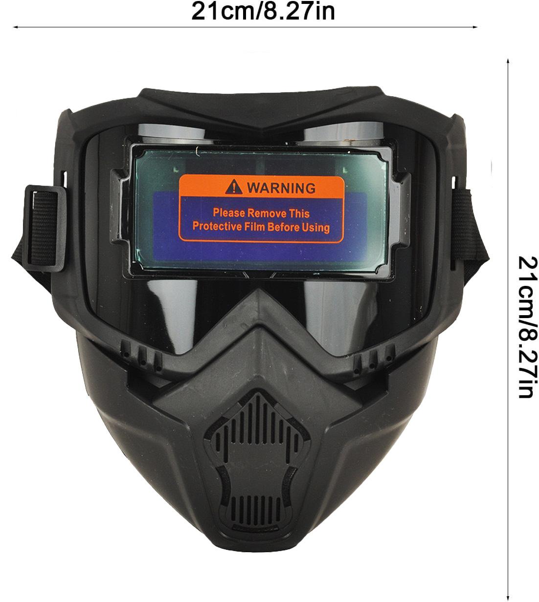 Automatic darkening welding helmet with adjustable shade DIN 4–16 | Solar powered, heavy-duty yet lightweight mask for men/dad. Clear Lenses, Comfortable Fit — A Perfect Gift Idea.