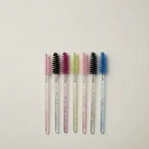 50pcs Eyelash Comb Makeup Brush Eyebrow Comb Dual-purpose Spiral Brush Grafted Eyelashes Beauty Tools Eyelash Separator Tool