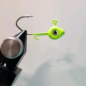 Green Chartreuse 1/16oz Crappie Jig Head Green Chartreuse 1/16oz Crappie Jig Head