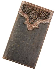 Cody James Men's Ostrich Tooled Checkbook Wallet - Cjaho21wt1