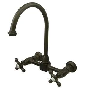 Kingston Brass  8 Inch Center Wall Mount Kitchen Faucet - Oil Rubbed Bronze
