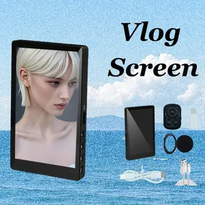 Wireless Mobile Phone Vlog Selfie Display Screen, USB Rechargeable Mini Display Screen with Magnetic Phone Clip