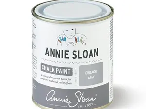 Annie Sloan Chalk Paint 500ml Chicago Grey - Versatile Decorative Paint for Furniture & Walls - Cool Fresh Modern Grey with Blue Hint