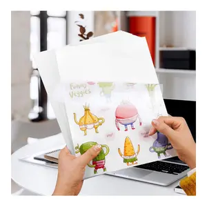 SJPACK 20 Sheets Clear Sticker Paper for Laser Printer 8.5" x 11" Waterproof Vinyl DIY Stickers for Crafts & Office Labeling