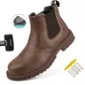 Dian Sen Men's Mid-Cut Steel Toe Work Safety Footwear - Closed, Heavy Duty Cool, Waterproof, Non-Slip, Comfortable, Lightweight Worker Shoes with Mesh for Industrial Construction