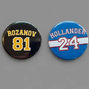 Retro Heated Rivalry Button Set, Heated Rivalry Retro Button Rozanov & Hollander Set