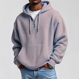 Autumn and winter men's solid color hooded sweater casual fashion