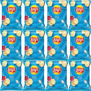 Lay's Salt & Vinegar Potato Chips, 1.5 oz Bags, Pack of 12 Bundled by Shoppyway