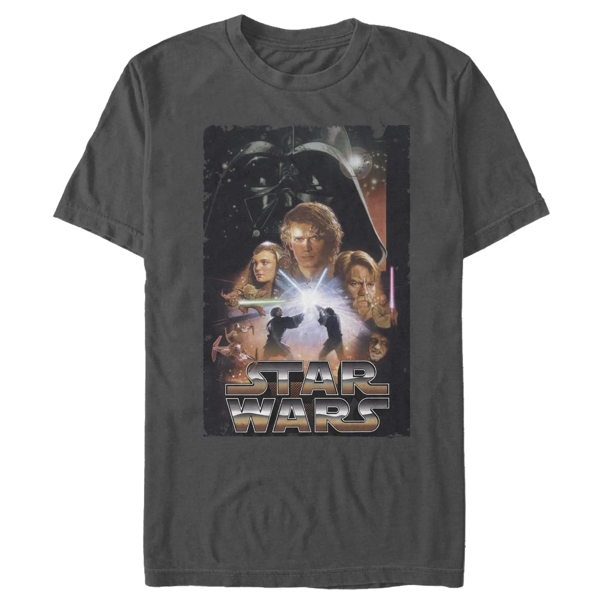 Men's Star Wars: Revenge of the Sith Episode 3 Retro Movie Poster T-Shirt