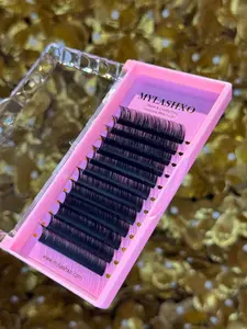 MYLASHXO Cashmere Classic Mink Lash Extension Trays C CC D DD Curl 0.03-0.05 Super Matte Black Individual Eyelashes Tray Professional Supplies for Lash Techs Lightweight & Hypoallergenic