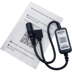 APP RGB Controller for DC 5V 12V 24V 4pin 5050 2835 RGB LED Strip Light  4 Pin 5.5X2.1mm Power Connector (DC 5-24V)