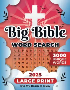 BIG Bible Word Search Books for Adults Large Print: Word Find Puzzles for Seniors with 3000 Unique Words