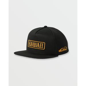 Quiksilver | Hawaii Islands Snapback Hat | 100% Cotton Embroidered Logo Adjustable Strap | Sun Protection