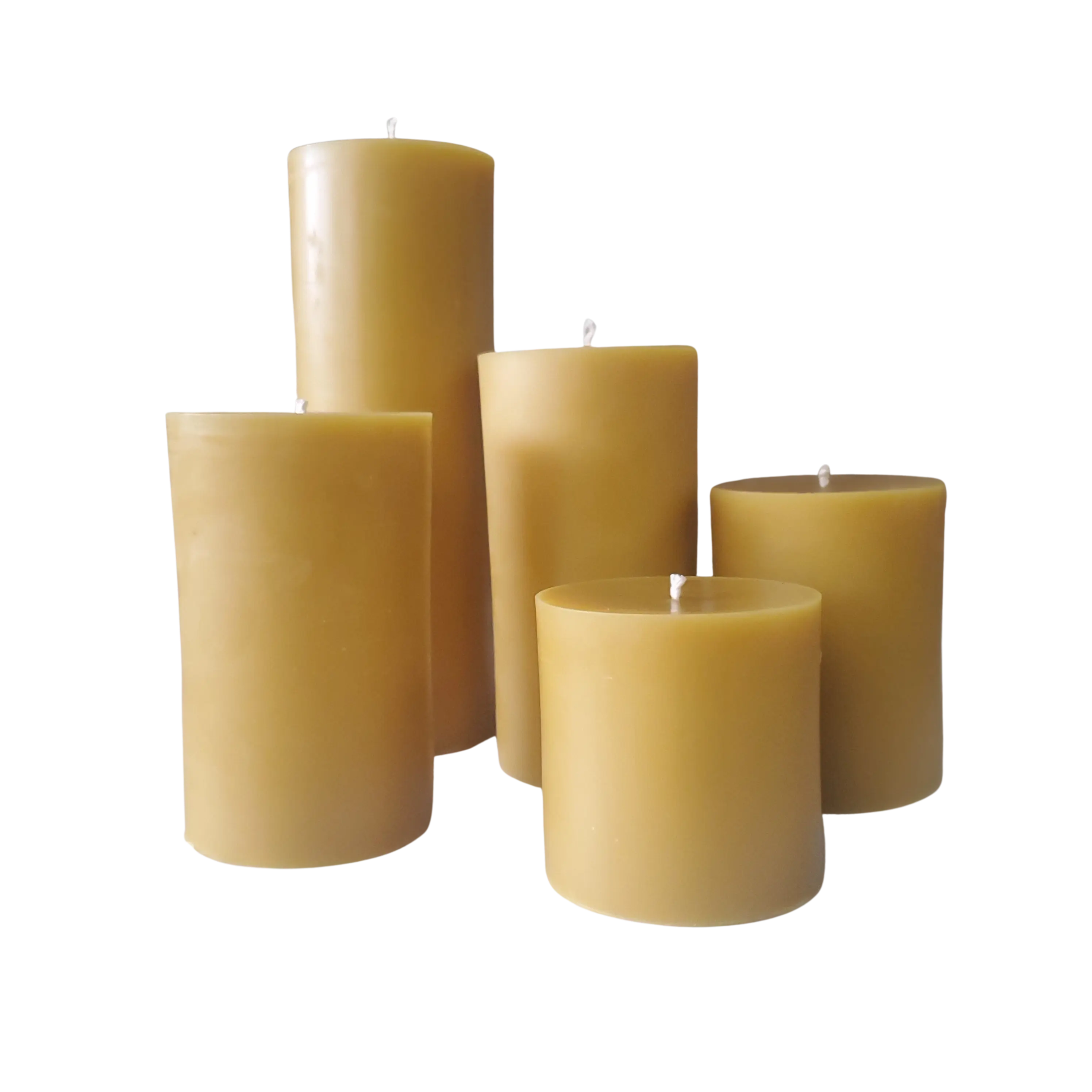 3-Inch Wide Beeswax Pillar Candles